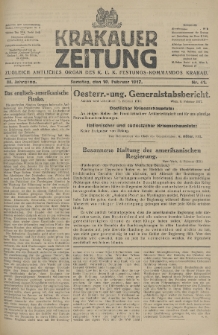 Krakauer Zeitung : zugleich amtliches Organ des K. U. K. Festungs-Kommandos. 1917, nr 41