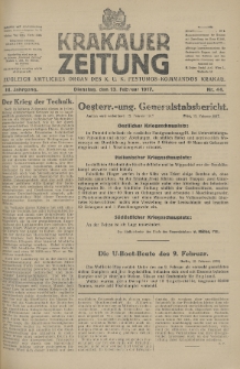 Krakauer Zeitung : zugleich amtliches Organ des K. U. K. Festungs-Kommandos. 1917, nr 44