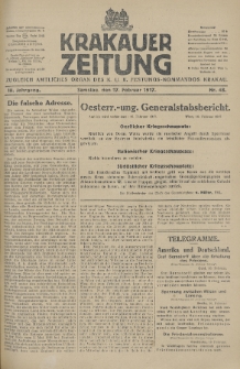 Krakauer Zeitung : zugleich amtliches Organ des K. U. K. Festungs-Kommandos. 1917, nr 48