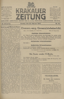 Krakauer Zeitung : zugleich amtliches Organ des K. U. K. Festungs-Kommandos. 1917, nr 54
