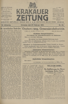Krakauer Zeitung : zugleich amtliches Organ des K. U. K. Festungs-Kommandos. 1917, nr 58