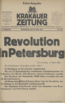 Krakauer Zeitung : zugleich amtliches Organ des K. U. K. Festungs-Kommandos. 1917, nr 74