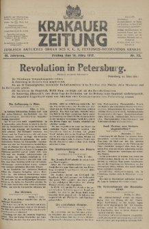 Krakauer Zeitung : zugleich amtliches Organ des K. U. K. Festungs-Kommandos. 1917, nr 75