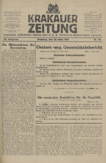 Krakauer Zeitung : zugleich amtliches Organ des K. U. K. Festungs-Kommandos. 1917, nr 79