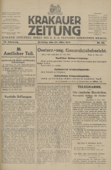 Krakauer Zeitung : zugleich amtliches Organ des K. U. K. Festungs-Kommandos. 1917, nr 83