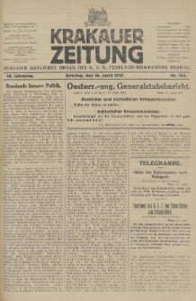 Krakauer Zeitung : zugleich amtliches Organ des K. U. K. Festungs-Kommandos. 1917, nr 103