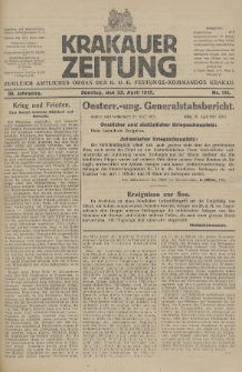 Krakauer Zeitung : zugleich amtliches Organ des K. U. K. Festungs-Kommandos. 1917, nr 111