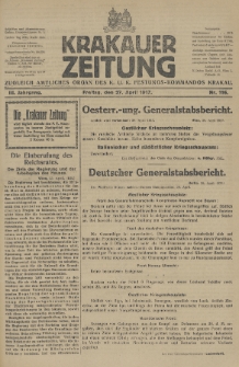 Krakauer Zeitung : zugleich amtliches Organ des K. U. K. Festungs-Kommandos. 1917, nr 116