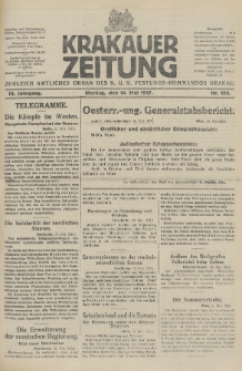 Krakauer Zeitung : zugleich amtliches Organ des K. U. K. Festungs-Kommandos. 1917, nr 133