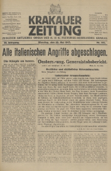 Krakauer Zeitung : zugleich amtliches Organ des K. U. K. Festungs-Kommandos. 1917, nr 141