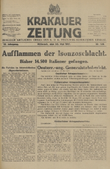 Krakauer Zeitung : zugleich amtliches Organ des K. U. K. Festungs-Kommandos. 1917, nr 149