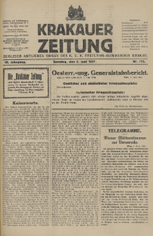 Krakauer Zeitung : zugleich amtliches Organ des K. U. K. Festungs-Kommandos. 1917, nr 152