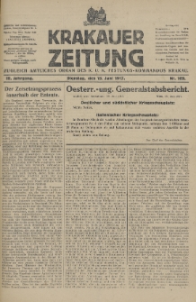 Krakauer Zeitung : zugleich amtliches Organ des K. U. K. Festungs-Kommandos. 1917, nr 169