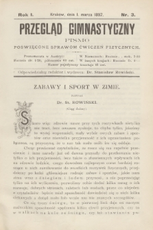 Przegląd Gimnastyczny : pismo poświęcone sprawom ćwiczeń fizycznych. R.1, 1897, nr 3
