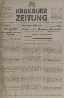 Krakauer Zeitung : zugleich amtliches organ K. u. K. Militär-Kommandos Krakau. 1918, nr 11
