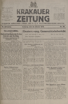 Krakauer Zeitung : zugleich amtliches organ K. u. K. Militär-Kommandos Krakau. 1918, nr 26