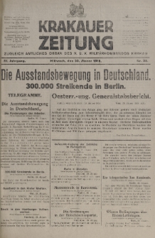 Krakauer Zeitung : zugleich amtliches organ K. u. K. Militär-Kommandos Krakau. 1918, nr 30