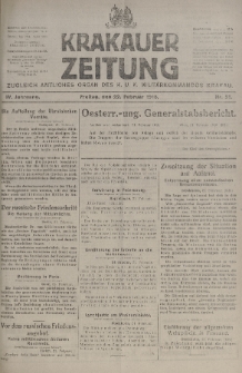 Krakauer Zeitung : zugleich amtliches organ K. u. K. Militär-Kommandos Krakau. 1918, nr 51