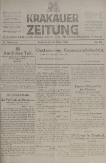 Krakauer Zeitung : zugleich amtliches organ K. u. K. Militär-Kommandos Krakau. 1918, nr 65