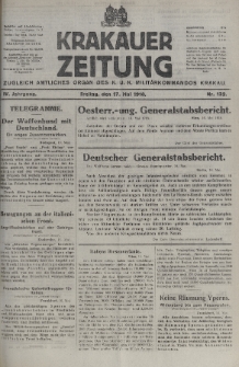 Krakauer Zeitung : zugleich amtliches organ K. u. K. Militär-Kommandos Krakau. 1918, nr 132