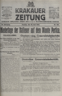 Krakauer Zeitung : zugleich amtliches organ K. u. K. Militär-Kommandos Krakau. 1918, nr 150