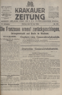 Krakauer Zeitung : zugleich amtliches organ K. u. K. Militär-Kommandos Krakau. 1918, nr 154