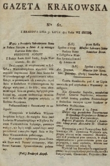 Gazeta Krakowska. 1811, nr 61