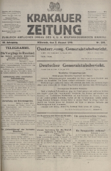 Krakauer Zeitung : zugleich amtliches organ K. u. K. Militär-Kommandos Krakau. 1918, nr 208