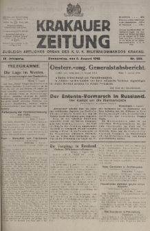 Krakauer Zeitung : zugleich amtliches organ K. u. K. Militär-Kommandos Krakau. 1918, nr 209