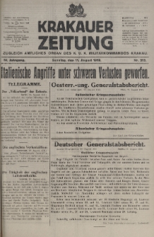 Krakauer Zeitung : zugleich amtliches organ K. u. K. Militär-Kommandos Krakau. 1918, nr 212