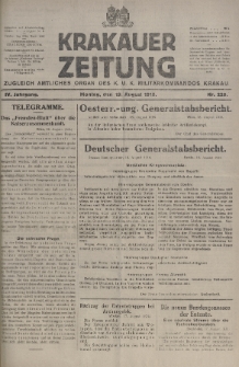 Krakauer Zeitung : zugleich amtliches organ K. u. K. Militär-Kommandos Krakau. 1918, nr 220