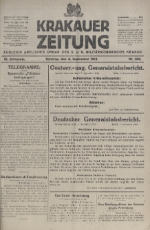 Krakauer Zeitung : zugleich amtliches organ K. u. K. Militär-Kommandos Krakau. 1918, nr 240