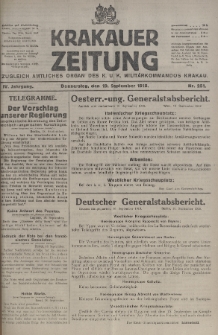 Krakauer Zeitung : zugleich amtliches organ K. u. K. Militär-Kommandos Krakau. 1918, nr 251