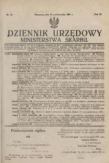 Dziennik Urzędowy Ministerstwa Skarbu. 1921, nr 38