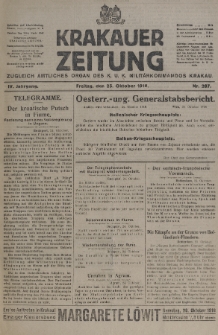 Krakauer Zeitung : zugleich amtliches organ K. u. K. Militär-Kommandos Krakau. 1918, nr 287