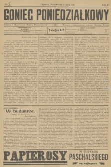 Goniec Poniedziałkowy. R.1, 1911, nr 5