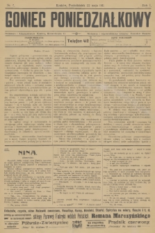 Goniec Poniedziałkowy. R.1, 1911, nr 7