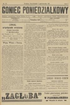 Goniec Poniedziałkowy. R.1, 1911, nr 27