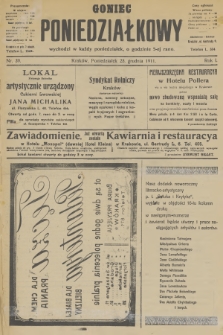 Goniec Poniedziałkowy. R.1, 1911, nr 39