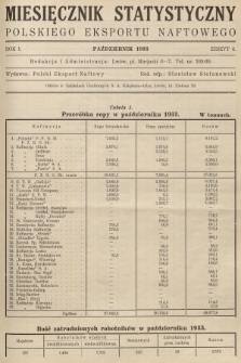 Miesięcznik Statystyczny Polskiego Eksportu Naftowego. R.1, 1933, z. 6