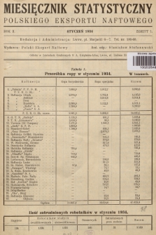 Miesięcznik Statystyczny Polskiego Eksportu Naftowego. R.2, 1934, z. 1