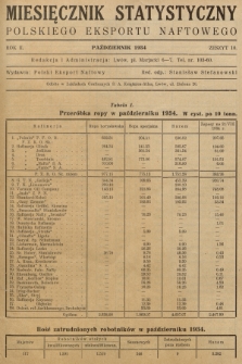 Miesięcznik Statystyczny Polskiego Eksportu Naftowego. R.2, 1934, z. 10