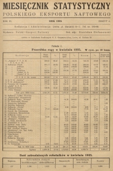 Miesięcznik Statystyczny Polskiego Eksportu Naftowego. R.3, 1935, z. 4