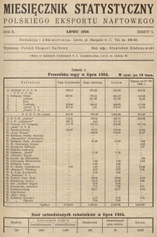 Miesięcznik Statystyczny Polskiego Eksportu Naftowego. R.3, 1935, z. 6