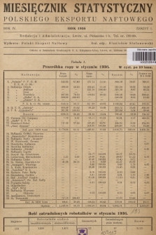 Miesięcznik Statystyczny Polskiego Eksportu Naftowego. R.4, 1936, z. 1