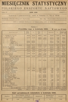 Miesięcznik Statystyczny Polskiego Eksportu Naftowego. R.4, 1936, z. 4