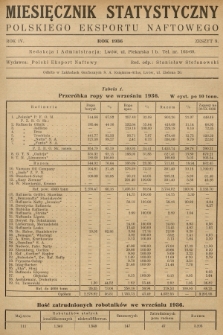 Miesięcznik Statystyczny Polskiego Eksportu Naftowego. R.4, 1936, z. 9