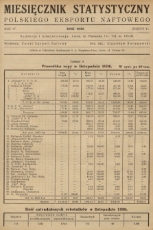 Miesięcznik Statystyczny Polskiego Eksportu Naftowego. R.4, 1936, z. 11