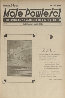 Moje Powieści : ilustrowany tygodnik dla wszystkich. R.3, 1935, nr 49