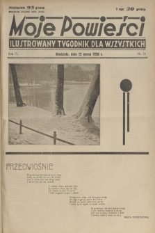 Moje Powieści : ilustrowany tygodnik dla wszystkich. R.4, 1936, nr 11